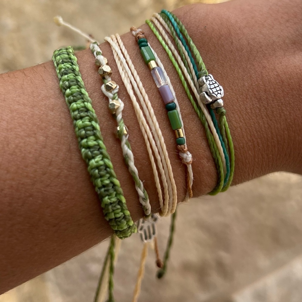 🌳🪵NEW Green/ Fresh Air/ Nature / Set of 5 Adjustable Bracelets🎄 - Picture 11 of 11